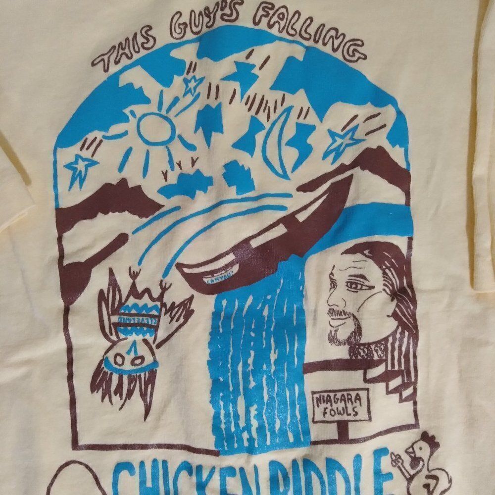 Vintage Chicken Riddle Herbert Blitz Parody Pun T-Shirt